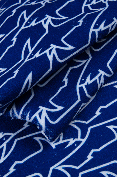 Paul & Shark Cotton & Microfiber Beach Towel with Sharks Print | Blue