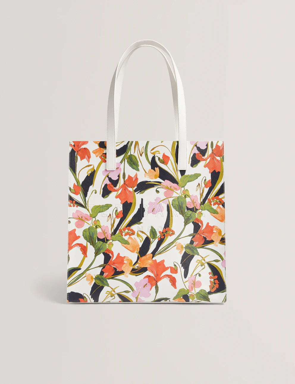 Ted Baker Flowela Floral Printed Medium Icon Bag | Cream