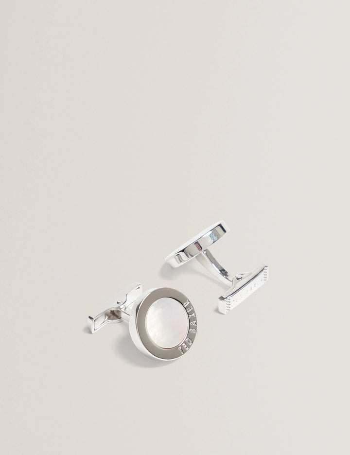 Ted Baker Cooper Round Epoxy Cufflinks | Silver