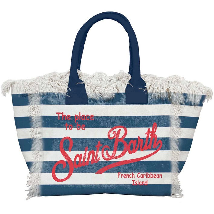 MC2 Saint Barth Vanity Borsa Canvas Bag | Navy/White