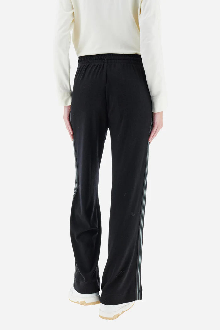 La Martina Women’s Joggers Cotton Interlock Fleece with Striped Bands | Black