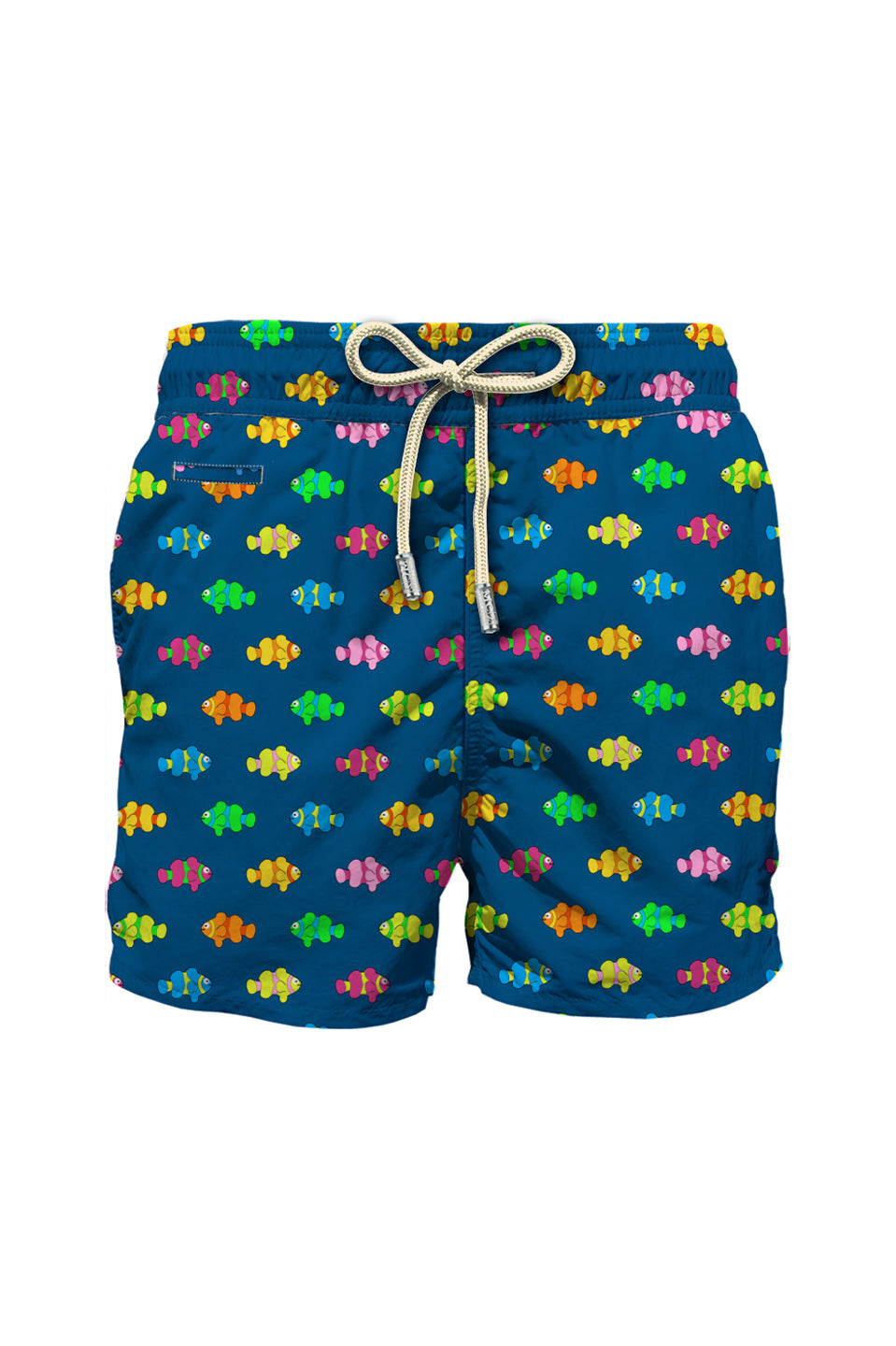 MC2 Saint Barth Lightweight Fabric Swim Shorts Lighting | Navy/Multi