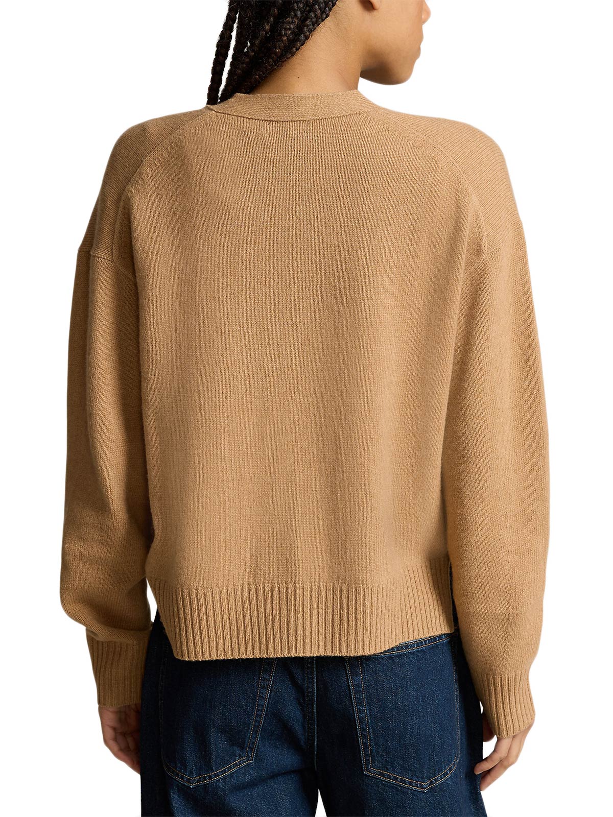 Ralph Lauren Wool-Cashmere Cardigan | Camel Melange