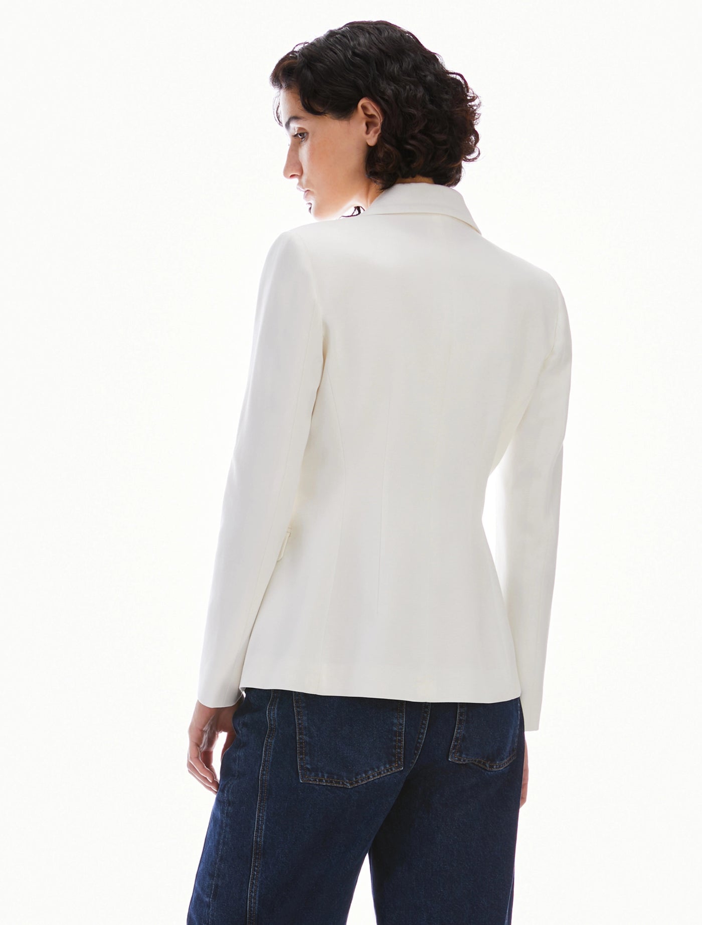 PennyBlack Single-Breasted Tailored Blazer | White