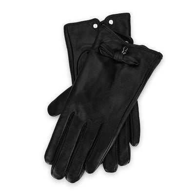 Ted Baker Bow Detail Leather Women's Gloves | Black