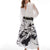 PennyBlack Cotton Satin Midi Skirt | White/Black