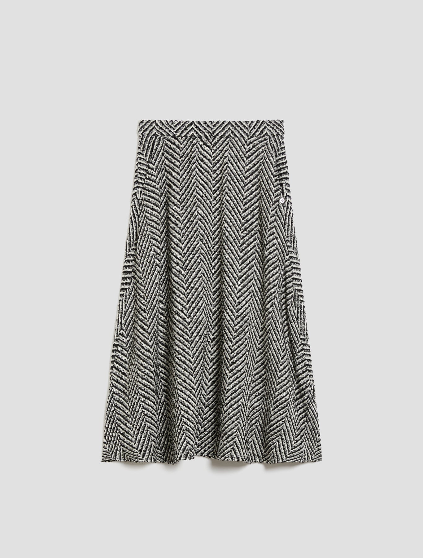PennyBlack Nido Herringbone Skirt | Black/White
