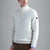 Paul & Shark Re-Wool Half Zip Shetland Sweater with Badge | Cream