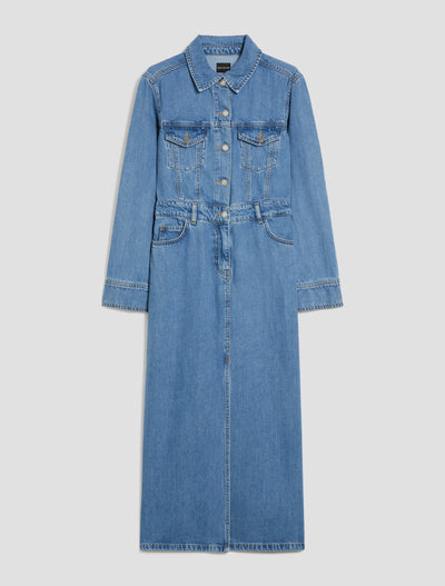 PennyBlack Lightweight Denim Shirt Dress | Navy