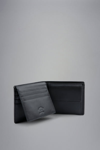 Paul & Shark Leather Bi-Fold Wallet | Black