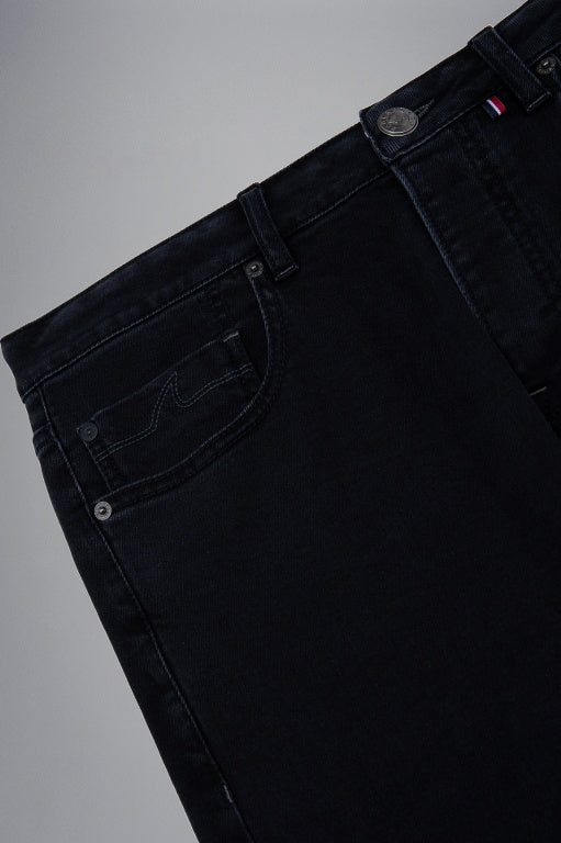 Paul & Shark Black Rivet Organic Cotton Stretch Jeans | Dark Grey