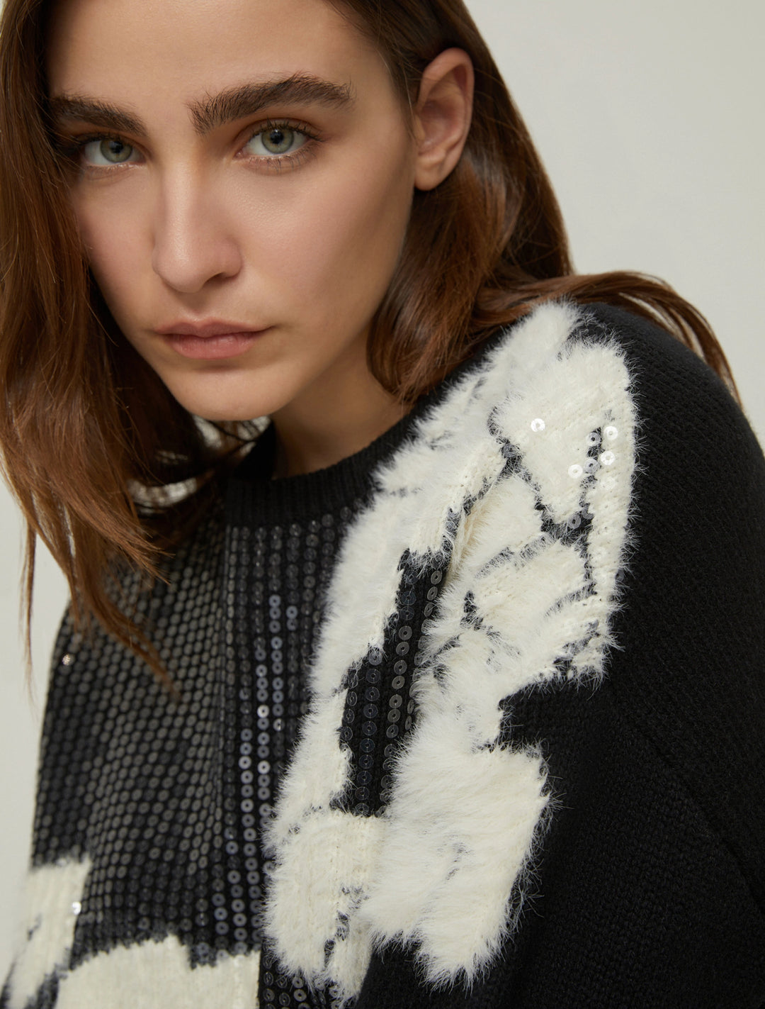 PennyBlack Godezia Sequin-adorned Jacquard Sweater | Black