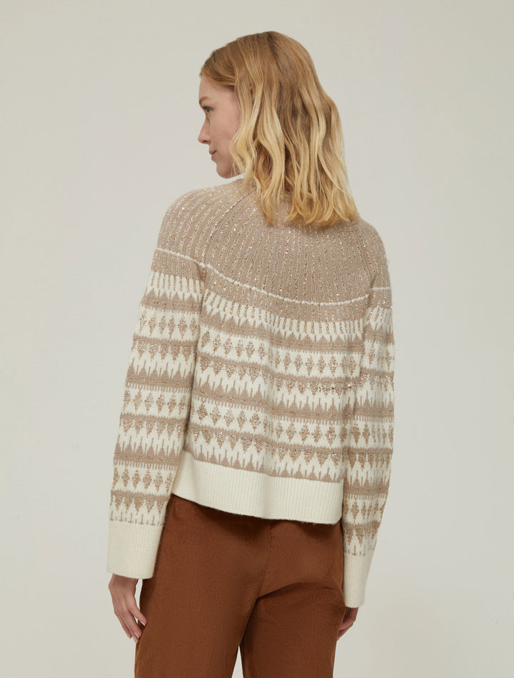 PennyBlack Xanadu Sequin-adorned Jacquard Sweater | Ivory