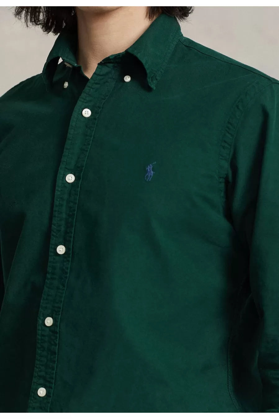 Ralph Lauren Custom Fit Garment-Dyed Oxford Shirt | Green