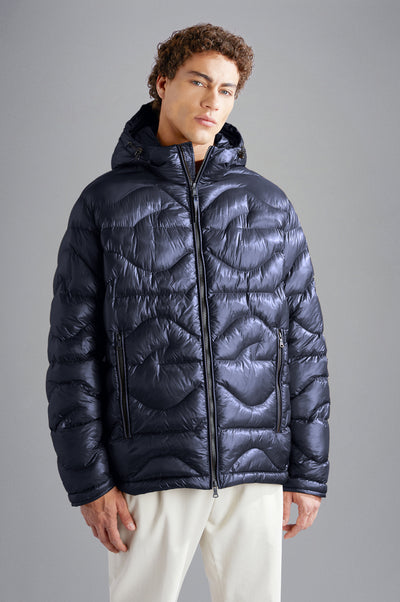 Paul & Shark Monogram Primaloft ThermoPlume Jacket with Shark Fin | Navy