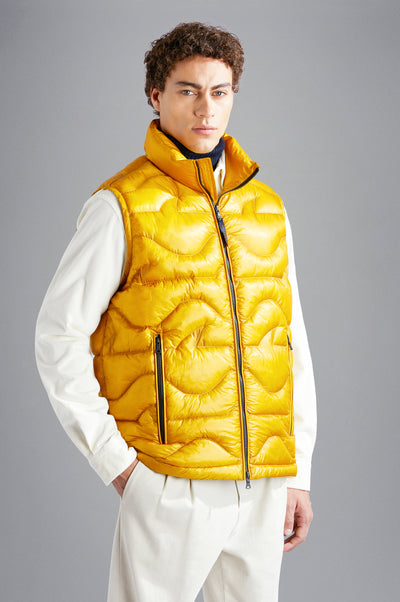 Paul & Shark Monogram Nylon Vest | Yellow