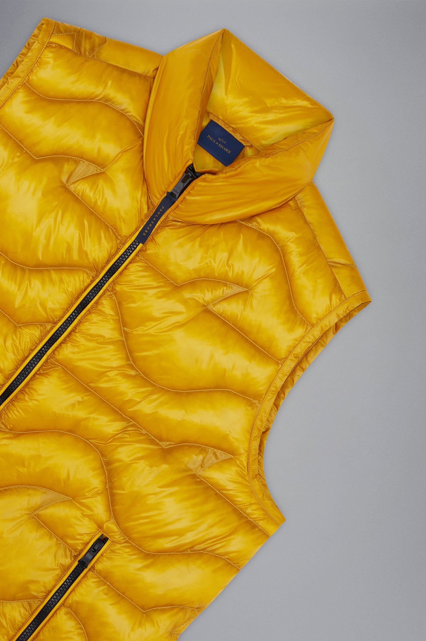 Paul & Shark Monogram Nylon Vest | Yellow