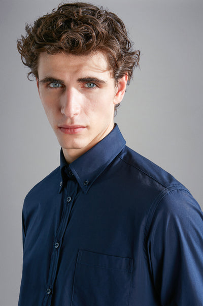 Paul & Shark Cotton Poplin Shirt | Navy