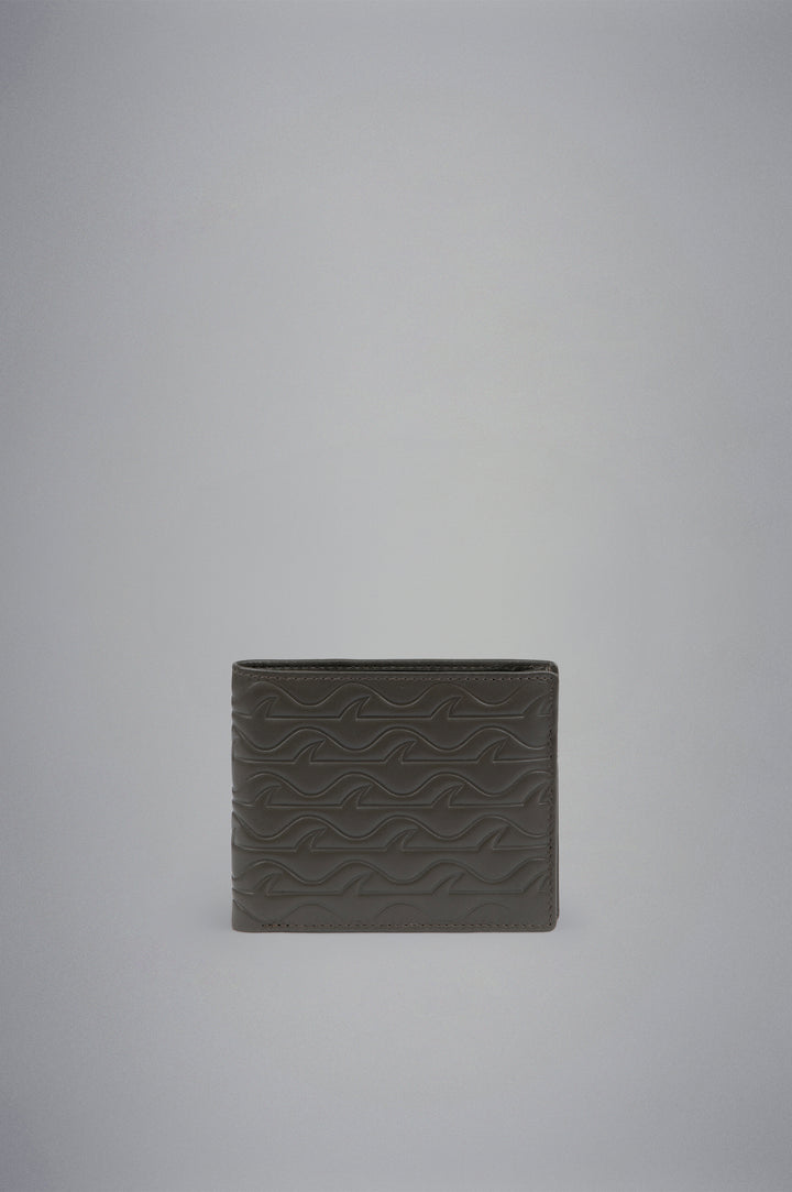 Paul & Shark Monogram Leather Coin Wallet | Olive