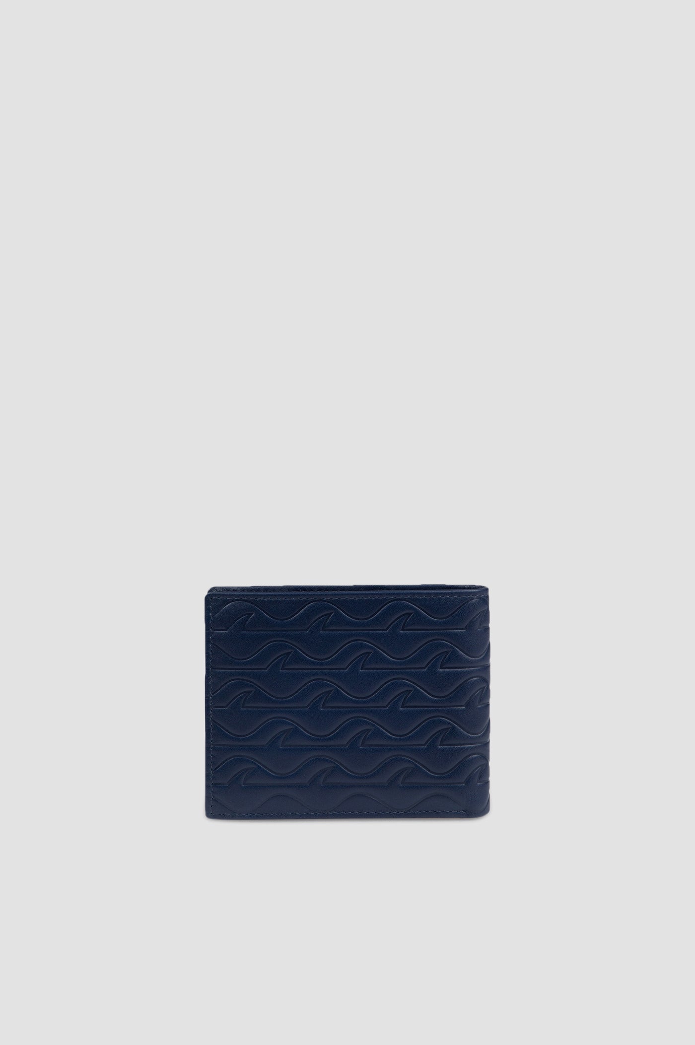 Paul & Shark Monogram Leather Wallet | Navy