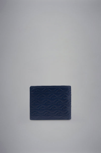 Paul & Shark Monogram Leather Wallet | Navy