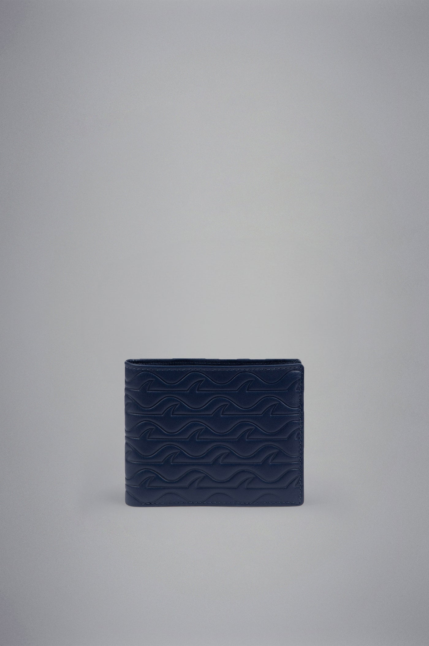 Paul & Shark Monogram Leather Wallet | Navy