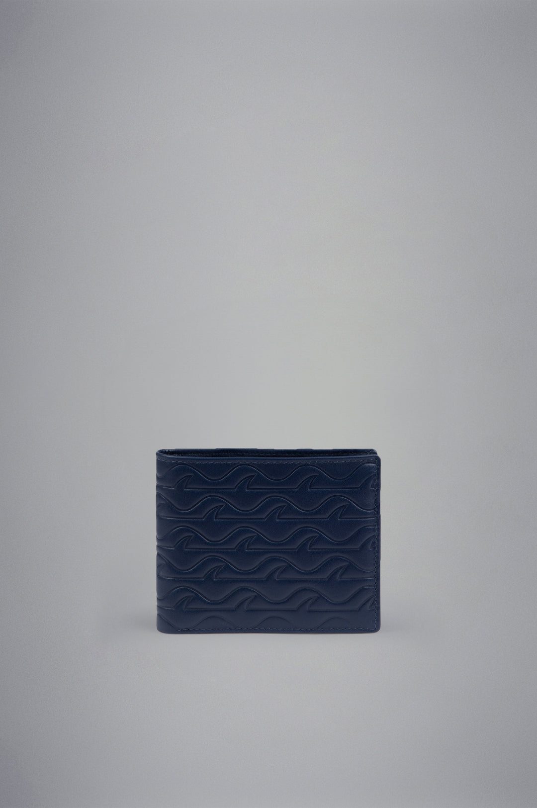 Paul & Shark Monogram Leather Coin Wallet | Navy