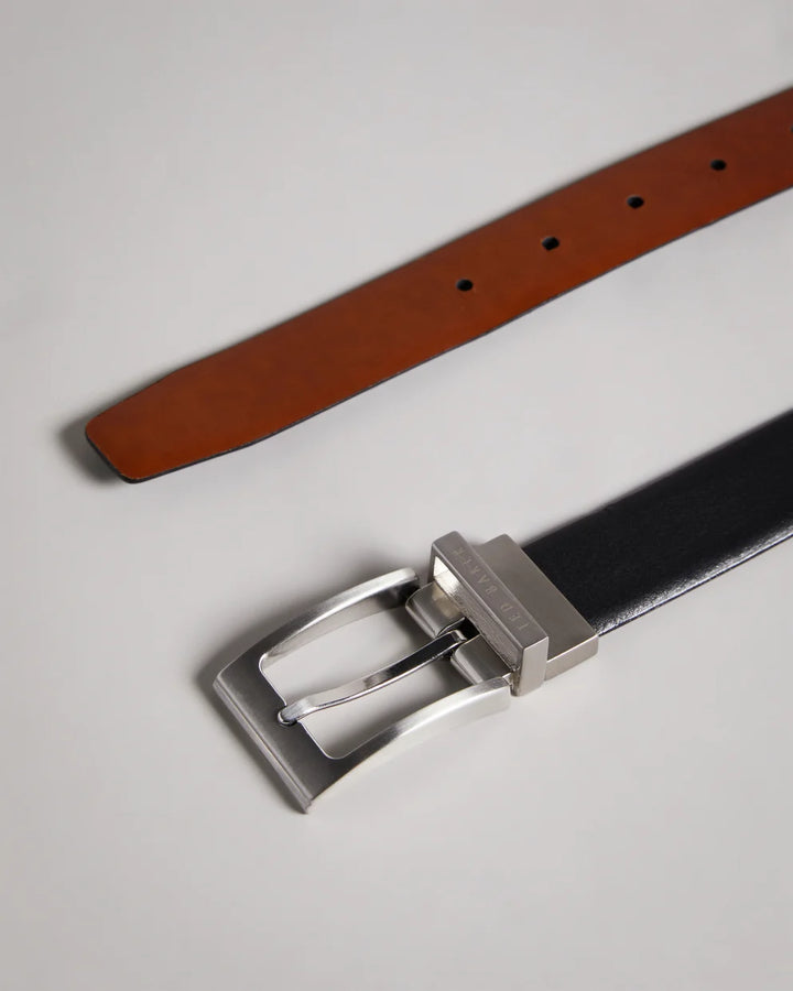 Ted Baker Karmer Reversible Leather Belt | Black/Tan
