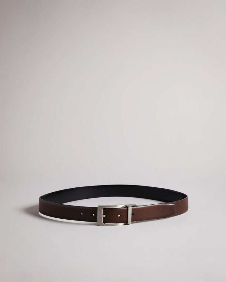 Ted Baker Karmer Reversible Leather Belt | Chocolate/Black