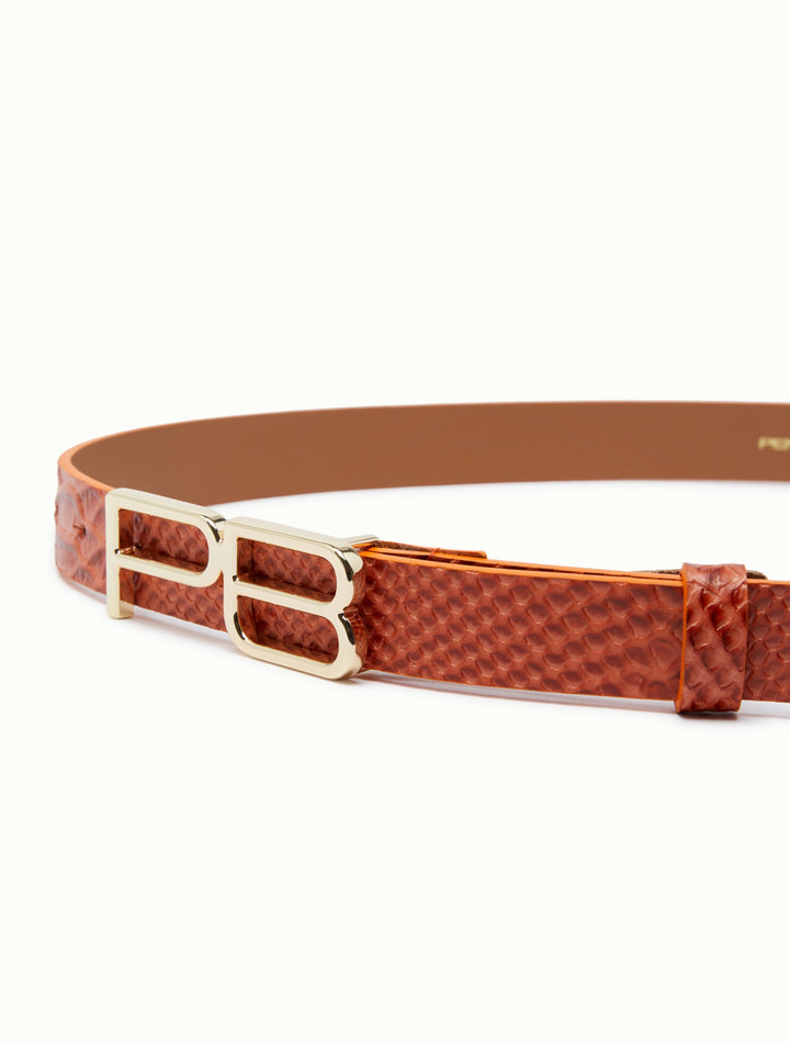 PennyBlack Logo-buckle Belt | Orange