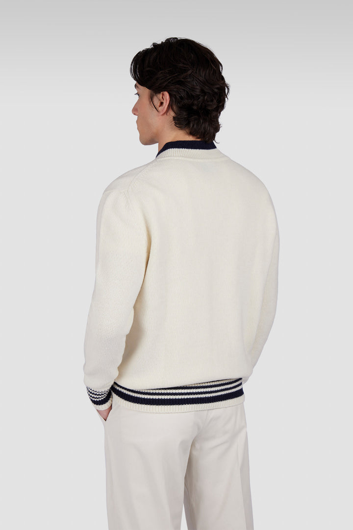 Paul & Shark Re-Wool Crewneck | White