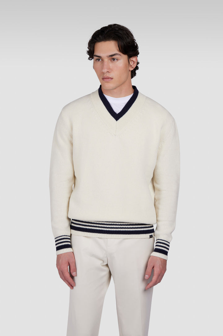 Paul & Shark Re-Wool Crewneck | White