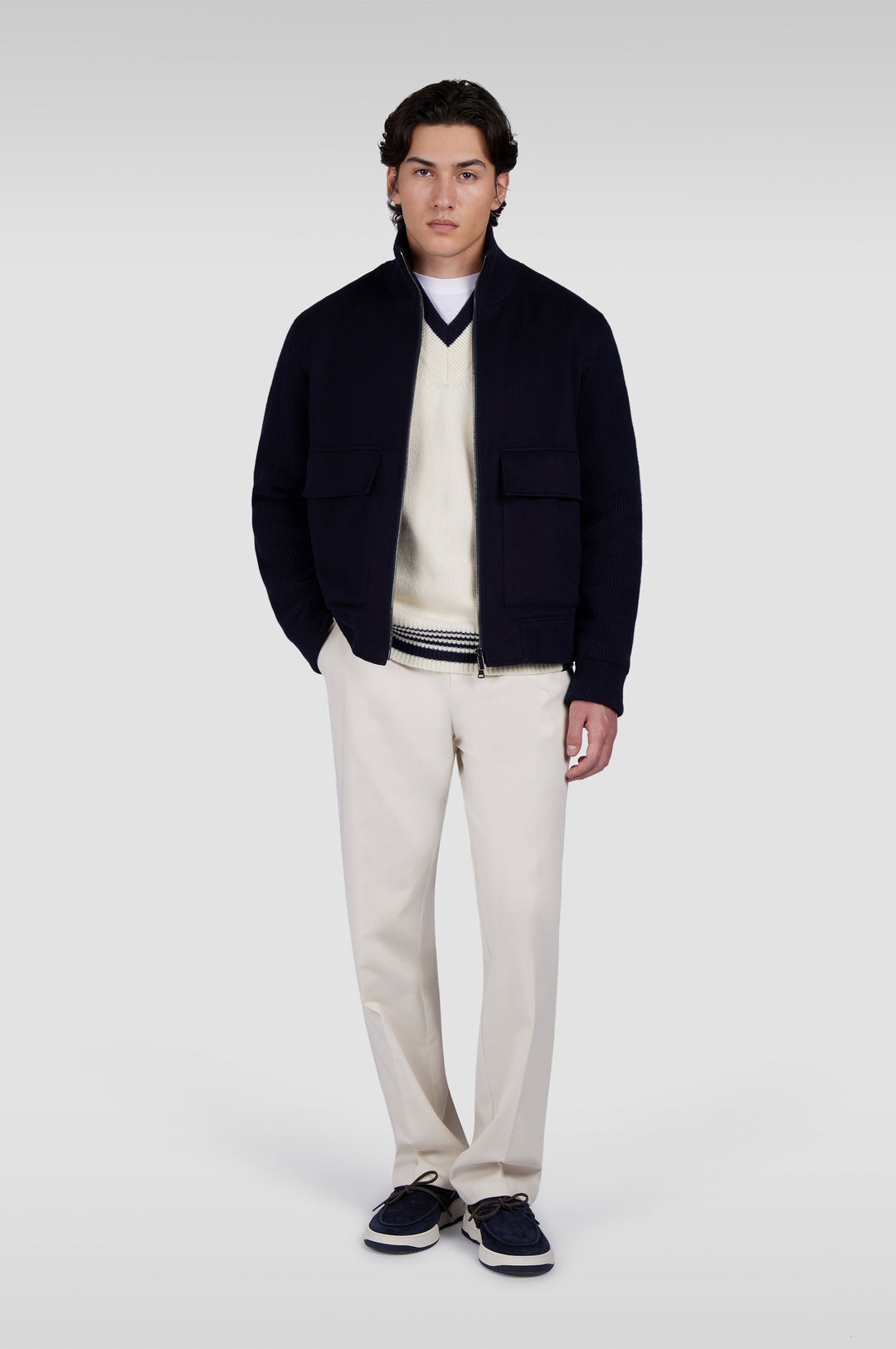 Paul & Shark Re-Wool Crewneck | White