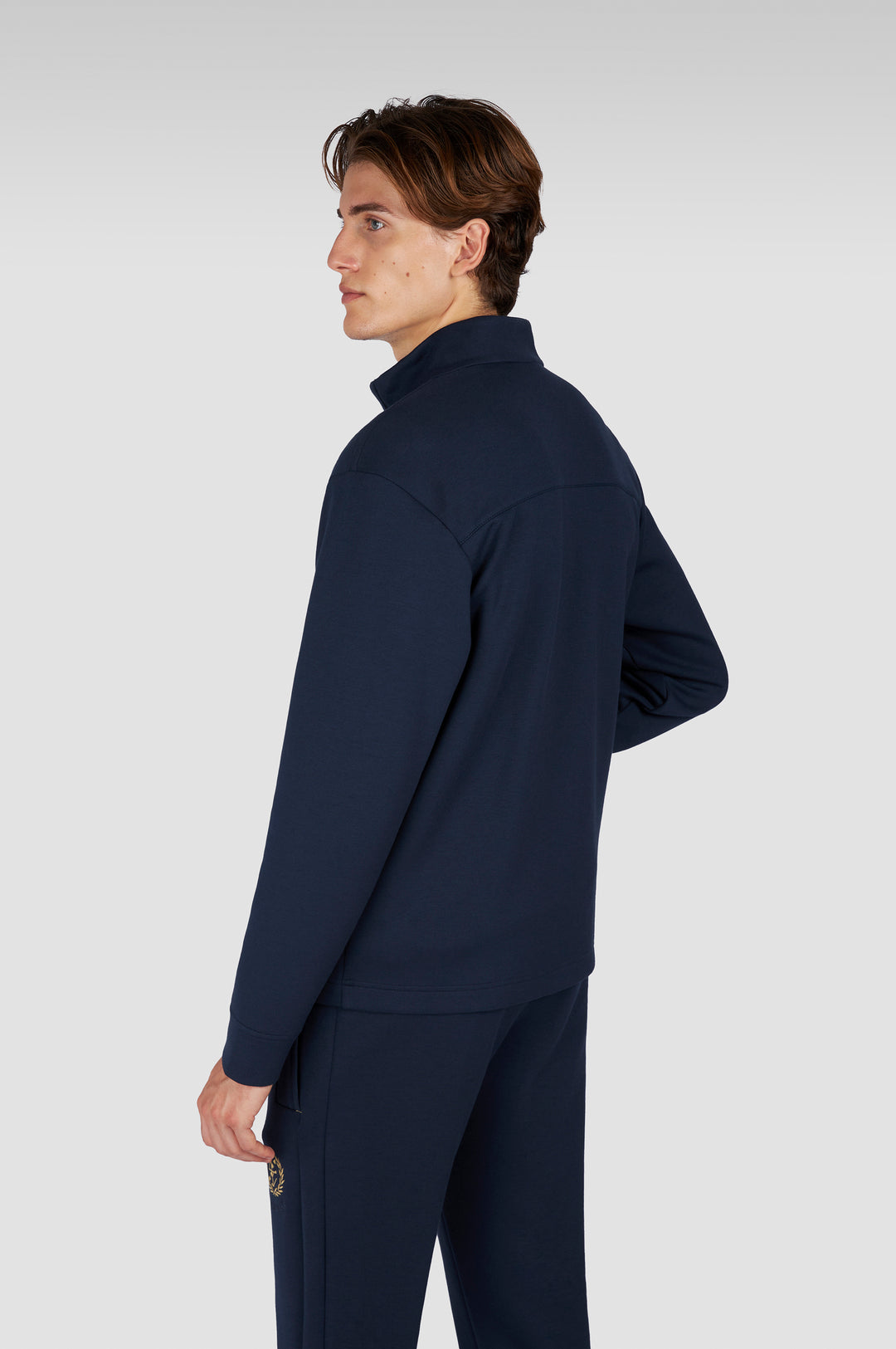 Paul & Shark Heraldic Embroidery Supima® Fleece Cardigan | Navy