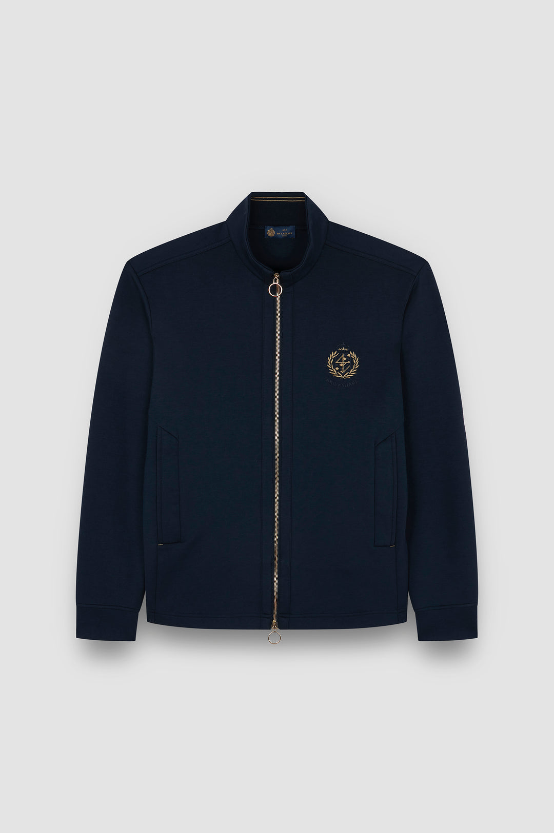 Paul & Shark Heraldic Embroidery Supima® Fleece Cardigan | Navy