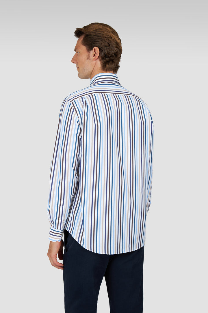 Paul & Shark Soft Touch Cotton Poplin Striped Shirt | Multicolor