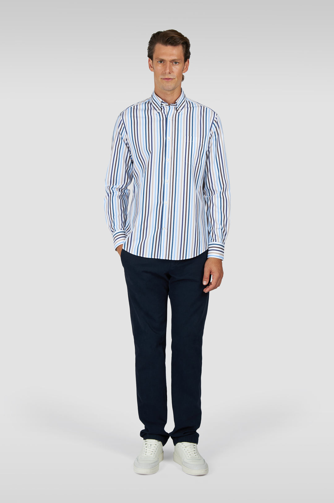 Paul & Shark Soft Touch Cotton Poplin Striped Shirt | Multicolor