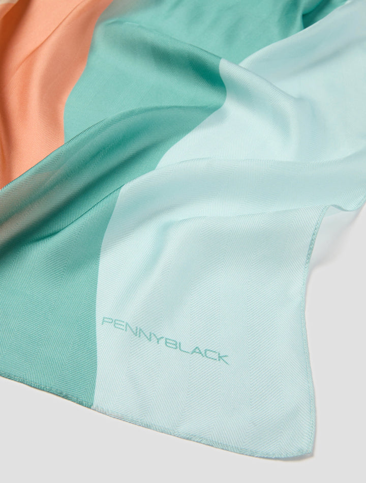 PennyBlack Jacquard Silk Stole | Multicolor