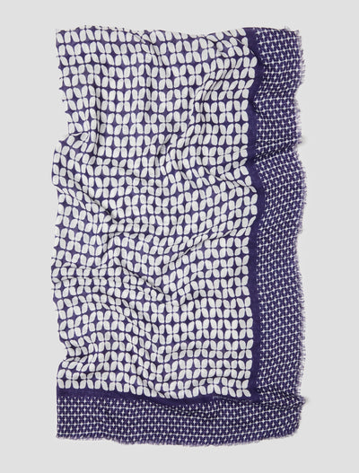 PennyBlack Printed Modal Stole | Navy