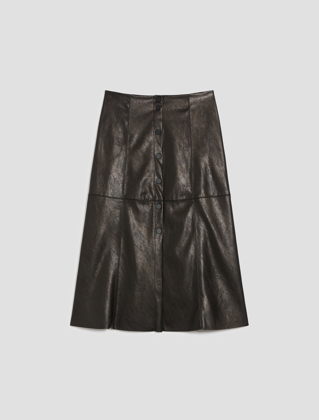 PennyBlack Sibilla Coated Jersey Midi Skirt | Black