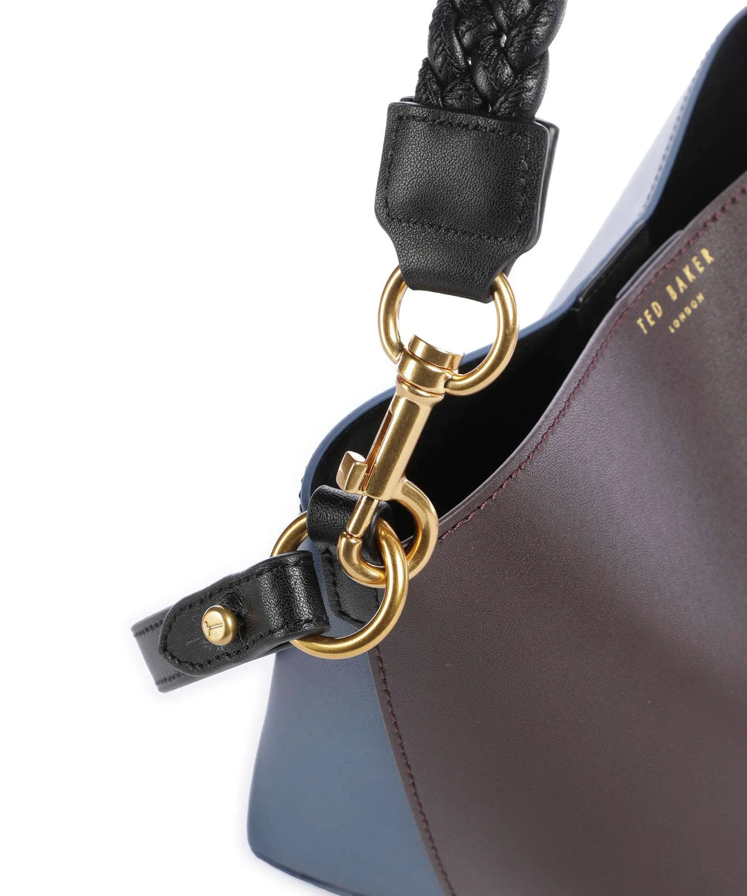 Ted Baker Wynola Woven Handle Colourblock Small Bag | Wine