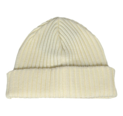 Paul & Shark Shark Tag Soft Cool Touch Wool Beanie | Ecru