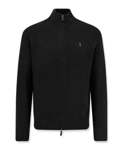 Ralph Lauren Wool Full-Zip Jumper | Black