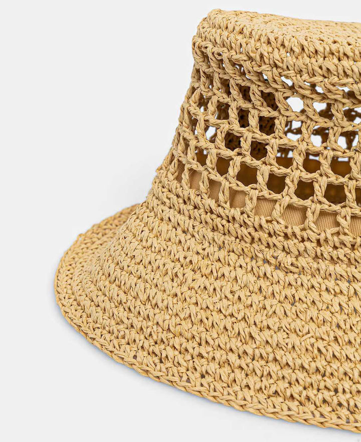 Karl Lagerfeld Raffia Bucket Women's Hat | Natural