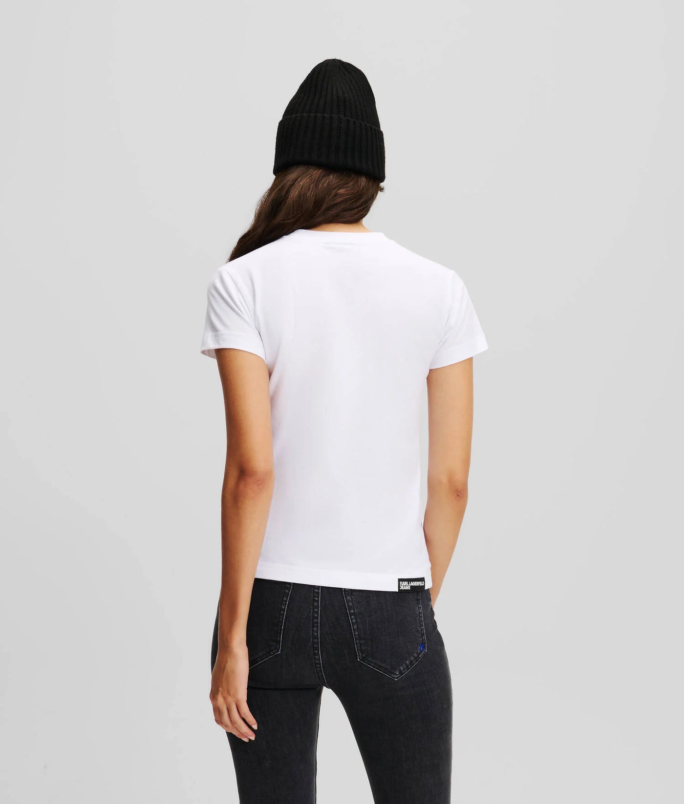 Karl Lagerfeld Logo Slim Fit T-shirt | White