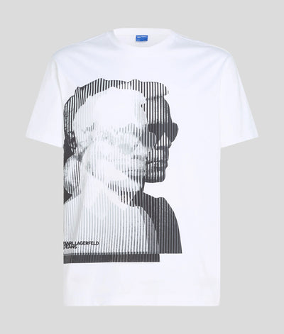 Karl Lagerfeld Print Regular Fit T-shirt | White