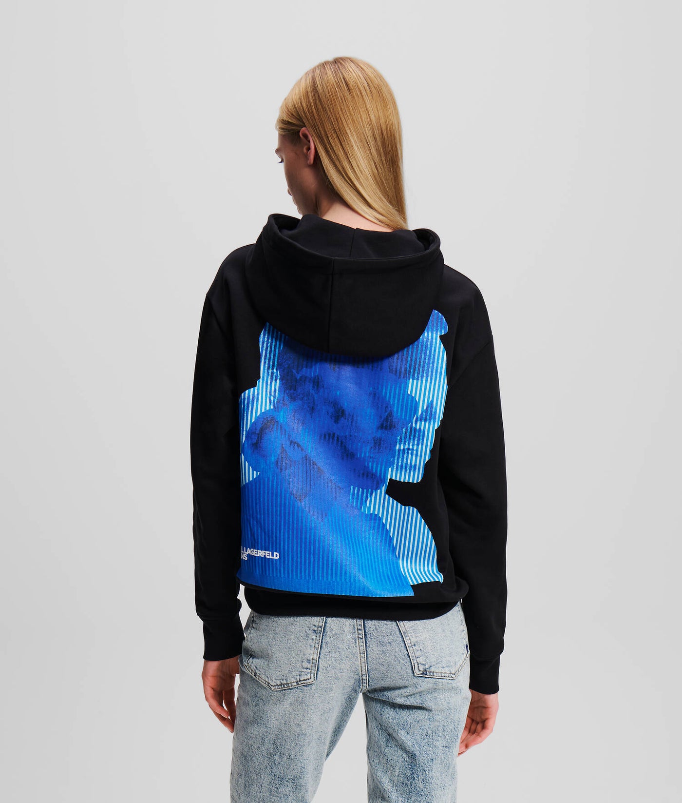 Karl Lagerfeld Print Hoodie | Black