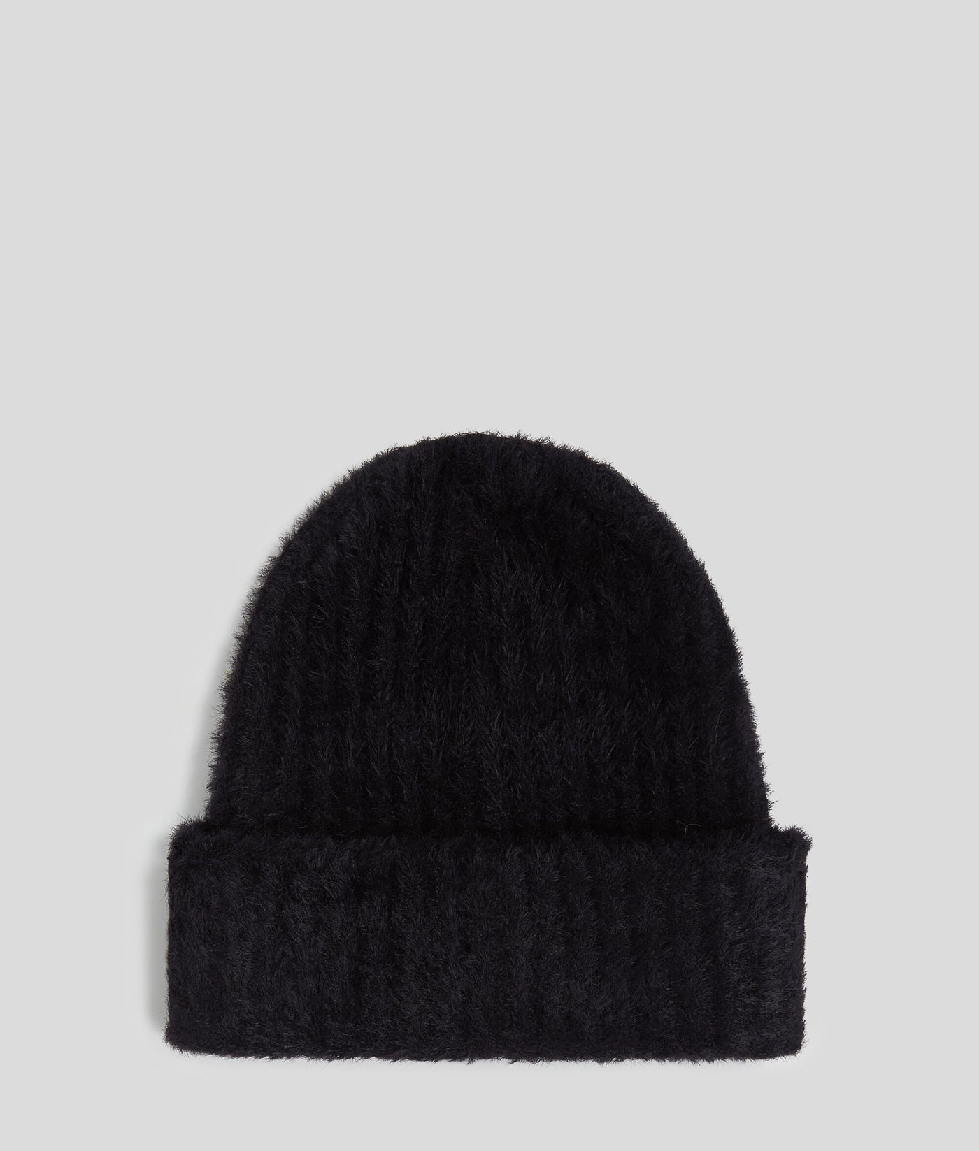 Karl Lagerfeld Furry Logo Beanie | Black