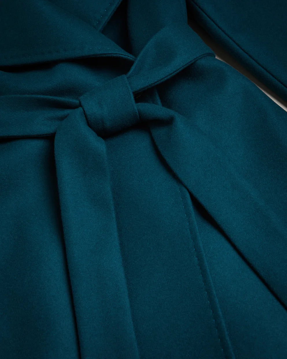 Ted Baker Rose Wool Wrap Midi Coat | Teal Blue