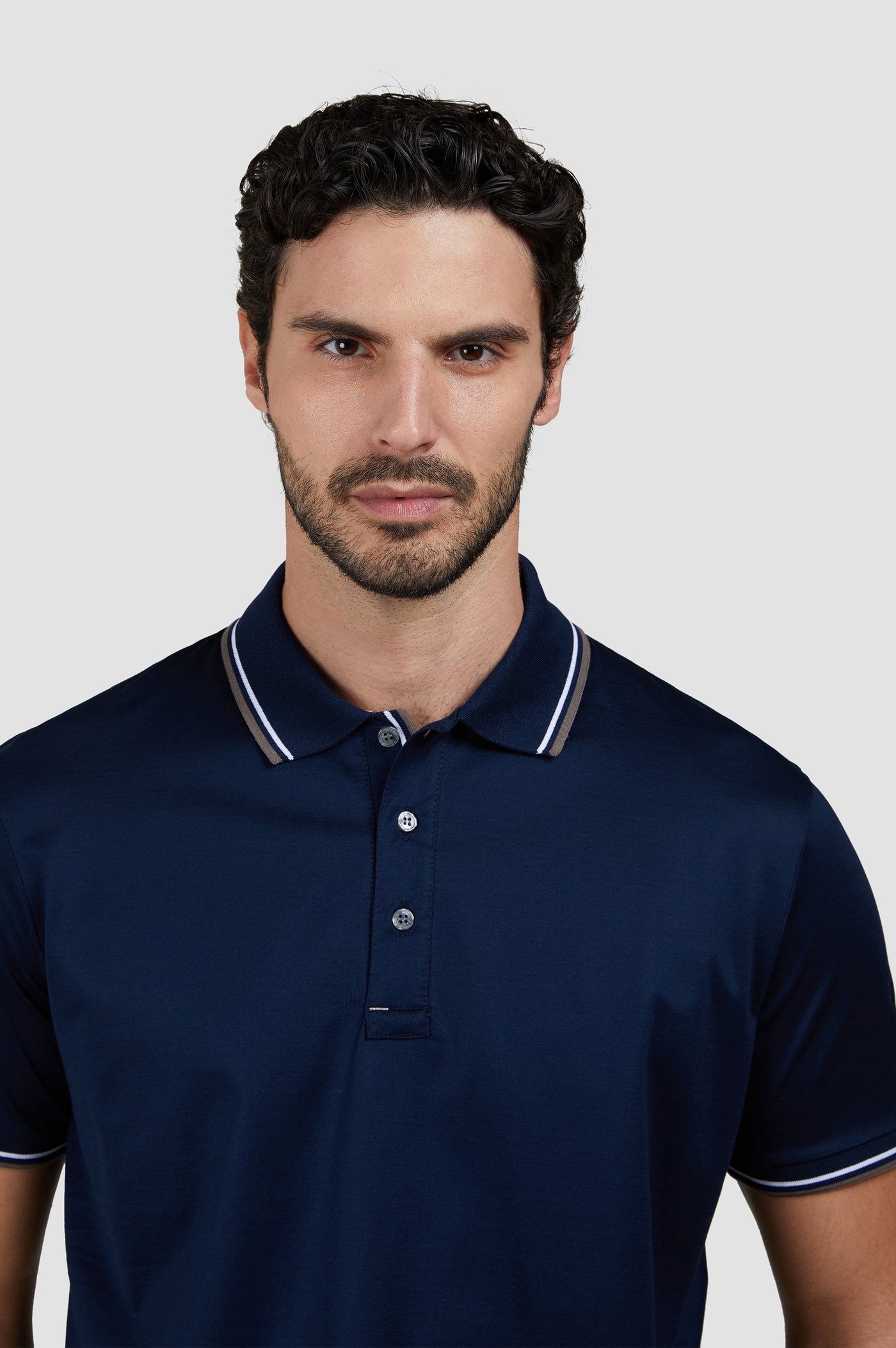 Paul & Shark Double Mercerised Jersey Cotton Polo Shirt | Navy